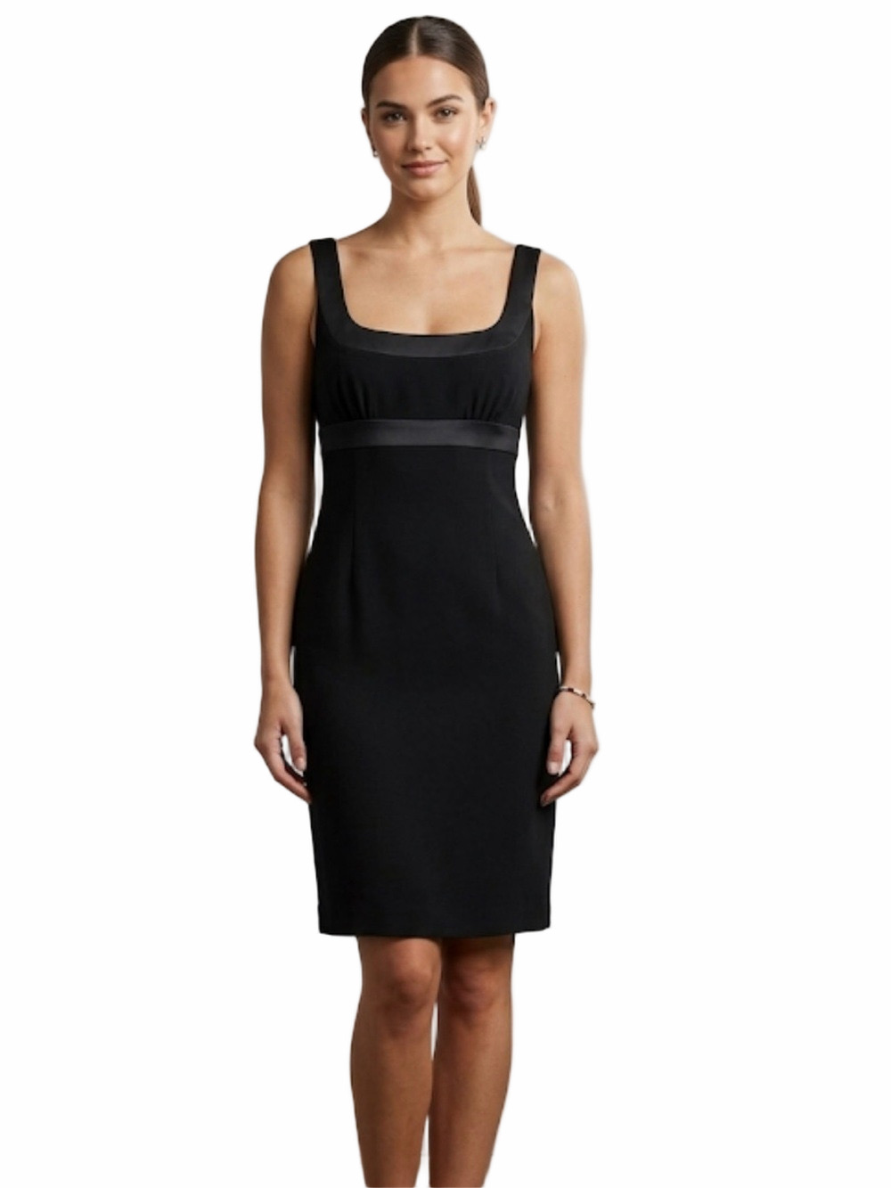 Evan Picone Black Dress Classic Elegant Work Cocktail Size 6